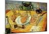 Vincent Van Gogh Still Life Drawing Board Pipe Onions and Sealing-Wax Art Print Poster-null-Mounted Poster