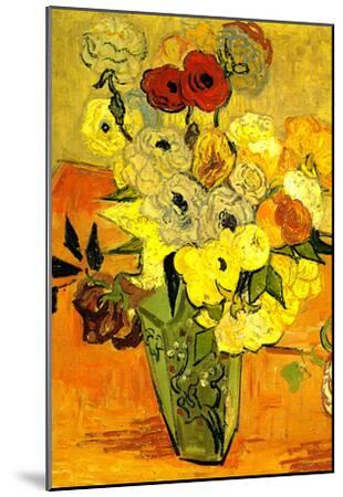 Japanese Vase with Roses Wall Art Poster Print Vincent Van Gogh Still Life 