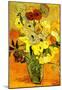 Vincent Van Gogh Still Life Japanese Vase Roses and Anemones Art Print Poster-null-Mounted Poster