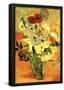 Vincent Van Gogh Still Life Japanese Vase with Roses and Anemones Art Print Poster-null-Framed Poster