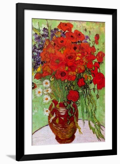 Vincent van Gogh Still Life Red Poppies and Daisies-Vincent van Gogh-Framed Art Print