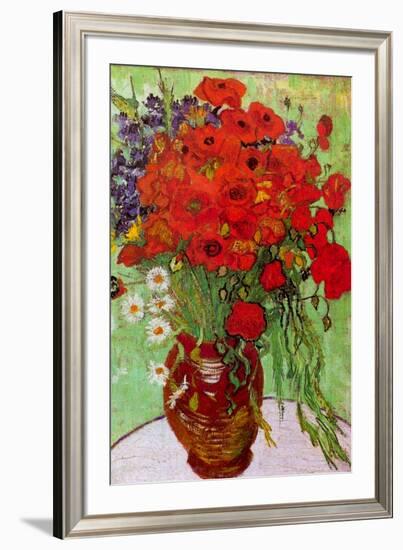Vincent van Gogh Still Life Red Poppies and Daisies-Vincent van Gogh-Framed Art Print