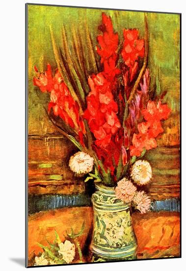 Vincent Van Gogh Still Life with Red Gladiolas Art Print Poster-null-Mounted Poster