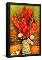 Vincent Van Gogh Still Life with Red Gladiolas Art Print Poster-null-Framed Poster
