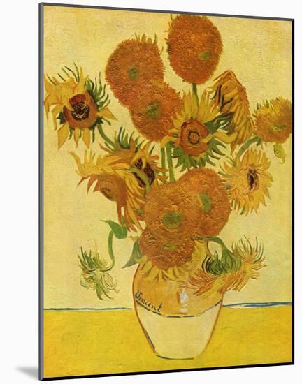 Vincent Van Gogh (Still life with sunflowers) Art Poster Print-null-Mounted Poster