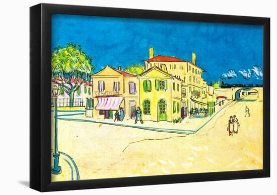 Vincent Van Gogh Study on Vincent's House in Arles Art Print Poster-null-Framed Poster