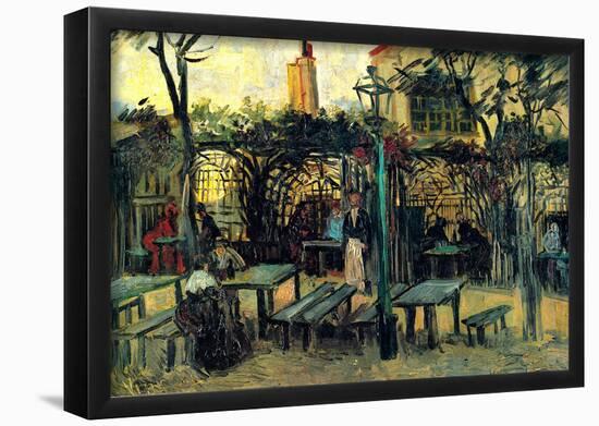 Vincent Van Gogh Terrace of a Cafe on Montmartre La Guinguette Art Print Poster-null-Framed Poster