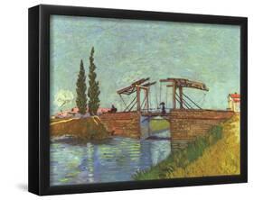 Vincent Van Gogh (The Anglois Bridge at Arles (The drawbridge)) Art Poster Print-null-Framed Poster