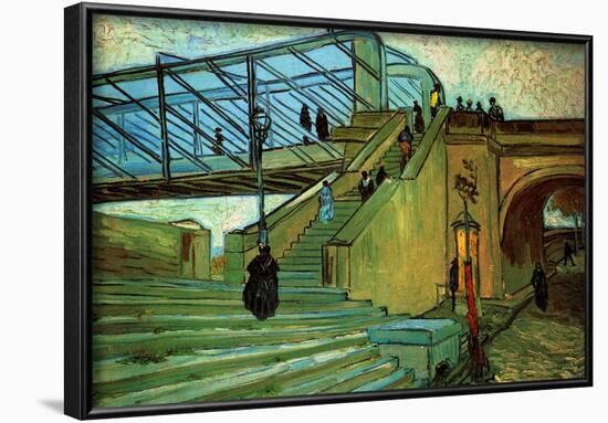 Vincent Van Gogh (The Bridge of Trinquetaille) Art Poster Print-null-Framed Poster