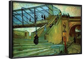 Vincent Van Gogh (The Bridge of Trinquetaille) Art Poster Print-null-Framed Poster