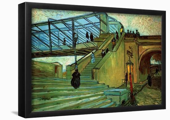 Vincent Van Gogh (The Bridge of Trinquetaille) Art Poster Print-null-Framed Poster