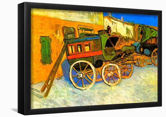 Vincent Van Gogh The Coach of Tarascon Art Print Poster-null-Framed Poster