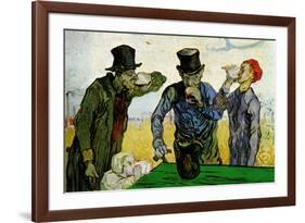 Vincent Van Gogh The Drinkers-Vincent van Gogh-Framed Art Print