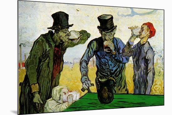 Vincent Van Gogh The Drinkers-Vincent van Gogh-Mounted Art Print