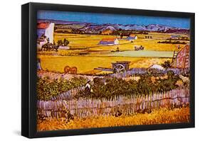 Vincent Van Gogh The Harvest Art Print Poster-null-Framed Poster