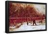 Vincent Van Gogh The Parsonage Garden at Nuenen in the Snow Art Print Poster-null-Framed Poster