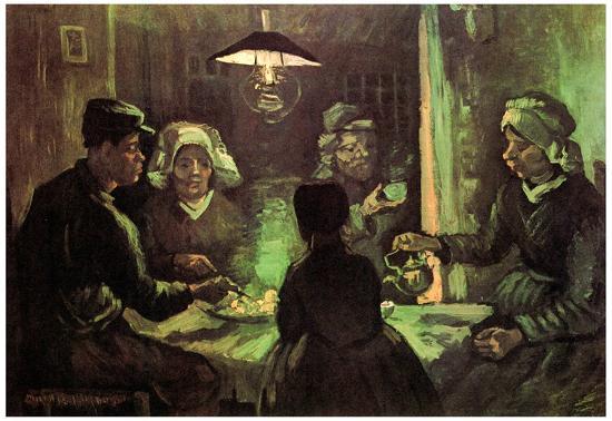 Vintage Van Gogh The Potato-Eaters Art Print Vintage Van Gogh The Potato-Eaters Art Print