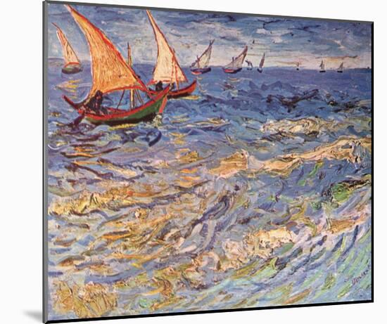 Vincent Van Gogh (The Sea at Saintes-Maries) Art Poster Print-null-Mounted Poster