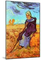 Vincent Van Gogh The Shepherdess after Millet Art Print Poster-null-Mounted Poster