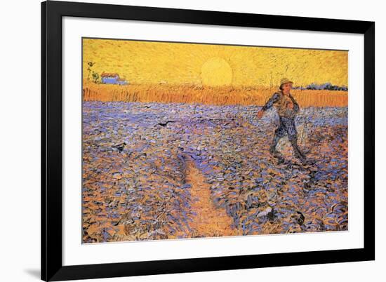 Vincent Van Gogh The Sower 3-Vincent van Gogh-Framed Art Print