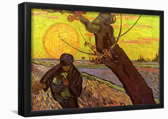 Vincent Van Gogh The Sower Art Print Poster-null-Framed Poster