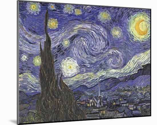 Vincent Van Gogh (The Starry Night) Art Poster Print-null-Mounted Poster