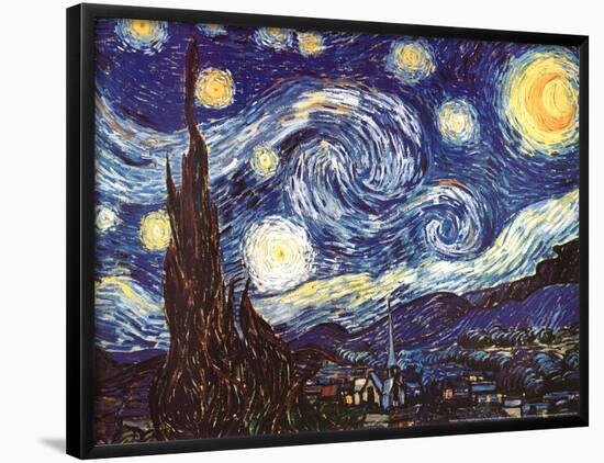 Vincent Van Gogh The Starry Night Art Print Poster-null-Framed Poster