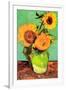 Vincent van Gogh Three Sunflowers in a Vase-Vincent van Gogh-Framed Art Print