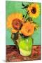 Vincent van Gogh Three Sunflowers in a Vase-Vincent van Gogh-Mounted Art Print