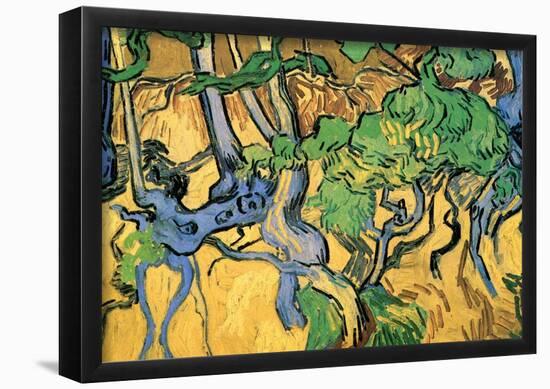 Vincent Van Gogh Tree Roots and Trunks Art Print Poster-null-Framed Poster