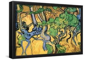 Vincent Van Gogh Tree Roots and Trunks Art Print Poster-null-Framed Poster