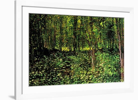 Vincent van Gogh Trees and Undergrowth Forest-Vincent van Gogh-Framed Art Print