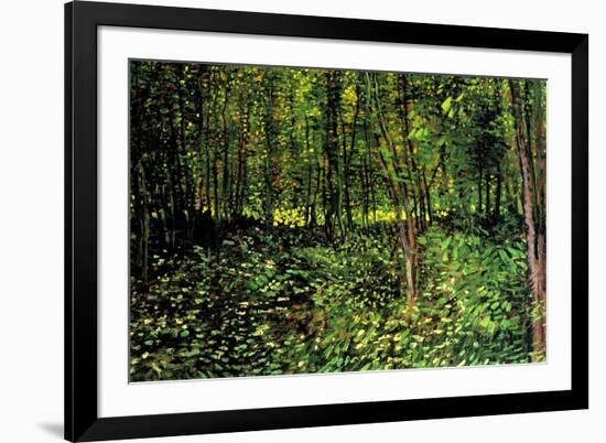 Vincent van Gogh Trees and Undergrowth Forest-Vincent van Gogh-Framed Art Print