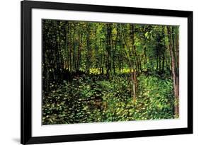 Vincent van Gogh Trees and Undergrowth Forest-Vincent van Gogh-Framed Art Print