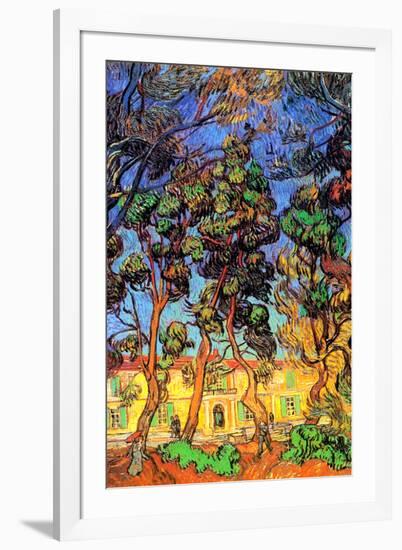 Vincent Van Gogh Trees in the Garden of Saint-Paul Hospital-null-Framed Art Print