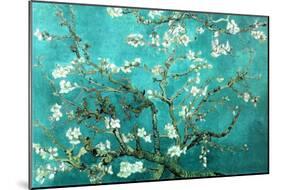 Vincent Van Gogh Turquoise Almond Branches in Bloom, San Remy Art Poster Print-null-Mounted Poster