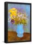 Vincent Van Gogh Vase with Lilacs Daisies and Anemones Art Print Poster-null-Framed Poster