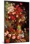 Vincent Van Gogh Vase with Poppies Cornflowers Peonies and Chrysanthemums Art Print Poster-null-Mounted Poster