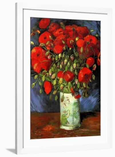 Vincent van Gogh Vase with Red Poppies-Vincent van Gogh-Framed Art Print