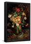 Vincent Van Gogh Vase with Zinnias and Geraniums Art Print Poster-null-Framed Poster