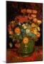 Vincent Van Gogh Vase with Zinnias Art Print Poster-null-Mounted Poster