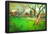 Vincent Van Gogh View of Arles with Flowering Tree Art Print Poster-null-Framed Poster