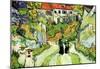 Vincent Van Gogh Village Street and Steps in Auvers with Figures Art Print Poster-null-Mounted Poster