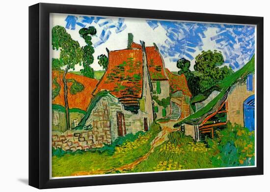 Vincent Van Gogh Village Street in Auvers Art Print Poster-null-Framed Poster