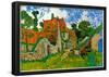 Vincent Van Gogh Village Street in Auvers Art Print Poster-null-Framed Poster