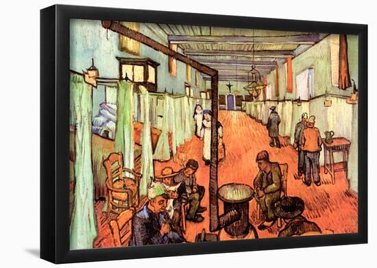 Vincent Van Gogh Ward in the Hospital in Arles Art Print Poster-null-Framed Poster