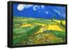 Vincent Van Gogh Wheat Fields at Auvers Under Clouded Sky Art Print Poster-null-Framed Poster