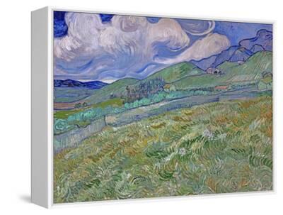 Wheatfield and Mountains, c.1889' Giclee Print - Vincent van