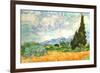 Vincent van Gogh (Wheatfield with Cypresses)-Vincent van Gogh-Framed Art Print