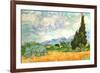 Vincent van Gogh (Wheatfield with Cypresses)-Vincent van Gogh-Framed Art Print